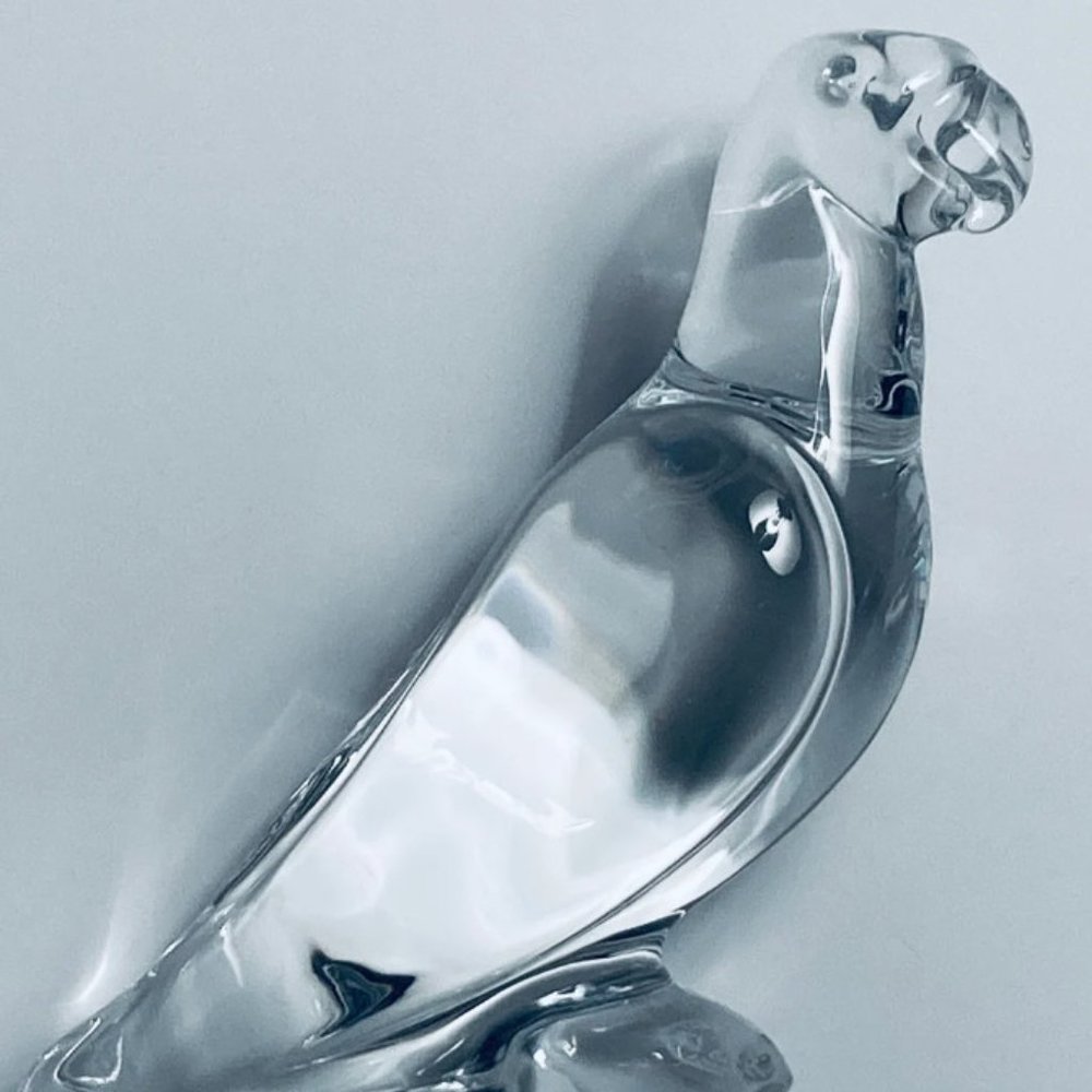 Baccarat Crystal Parrot Solid French Crystal